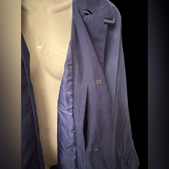 Women’s~ LONDON FOG~ Blue Micro Suede Rain Repellent Jacket~Petite M~013 - Picture 8 of 14